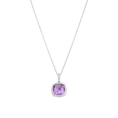 GOSHWARA Goshwara Gossip 18K White Gold Amethyst Scallop Pendant by The Solist | Thumbnail 1 GOSHWARA Goshwara Gossip 18K White Gold Amethyst Scallop Pendant by The Solist | Thumbnail 1