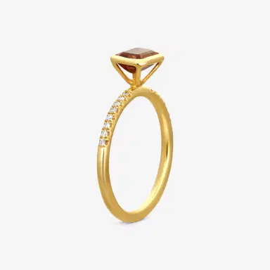 GOSHWARA Goshwara Gossip 18K Yellow Gold Citrine Emerald Cut Ring Sz. 6.75 by The Solist | Thumbnail 2