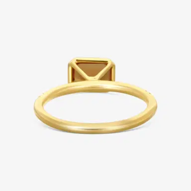 GOSHWARA Goshwara Gossip 18K Yellow Gold Citrine Emerald Cut Ring Sz. 6.75 by The Solist | Thumbnail 3