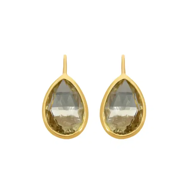 GOSHWARA Goshwara Gossip 18K Yellow Gold Lemon Quartz Brio Earrings by The Solist