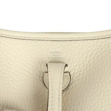 HERMÈS Hermes Evelyne TPM Cream Clemence Palladium Hardware | Thumbnail 7 HERMÈS Hermes Evelyne TPM Cream Clemence Palladium Hardware | Thumbnail 7