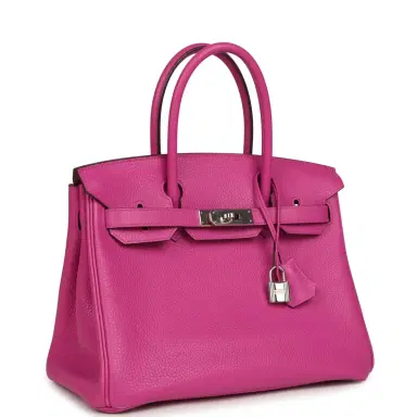 HERMÈS Pre-owned Hermes Birkin 30 Magnolia Clemence Palladium Hardware | Thumbnail 2 HERMÈS Pre-owned Hermes Birkin 30 Magnolia Clemence Palladium Hardware | Thumbnail 2
