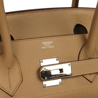 HERMÈS Vintage Hermes Shoulder Birkin 42 JPG Poussiere Clemence Palladium Hardware | Thumbnail 7 HERMÈS Vintage Hermes Shoulder Birkin 42 JPG Poussiere Clemence Palladium Hardware | Thumbnail 7