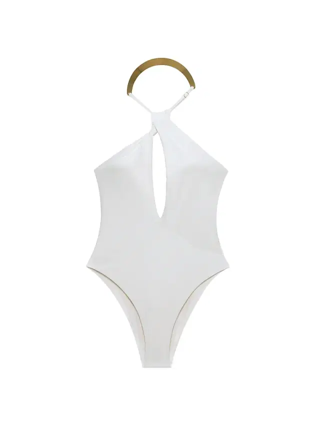 SIMKHAI Women's Bindi Draped One-Piece Swimsuit -