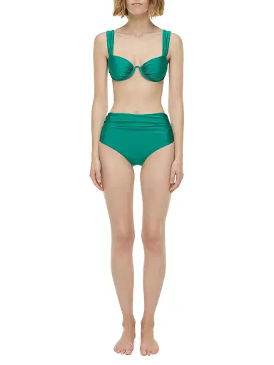 Simkhai Women's Anniston Bikini Top - Kelly Green - Size XS | Thumbnail 2