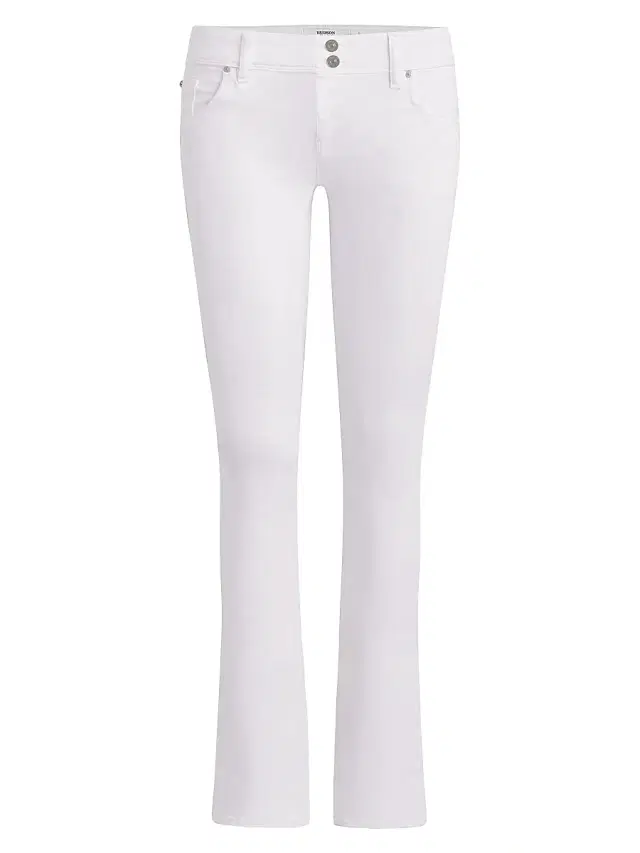 Hudson Jeans Women's Beth Mid-Rise Baby Bootcut Jeans - White