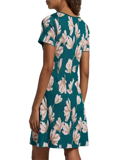 Misook Women's Floral A-Line Minidress - Spruce Cherry Blossom - Size XXL | Thumbnail 5 Misook Women's Floral A-Line Minidress - Spruce Cherry Blossom - Size XXL | Thumbnail 5