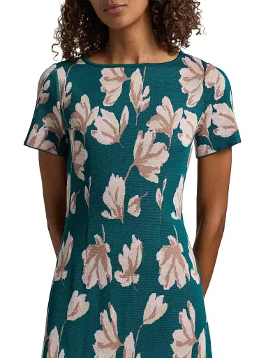 Misook Women's Floral A-Line Minidress - Spruce Cherry Blossom - Size XXL | Thumbnail 6 Misook Women's Floral A-Line Minidress - Spruce Cherry Blossom - Size XXL | Thumbnail 6