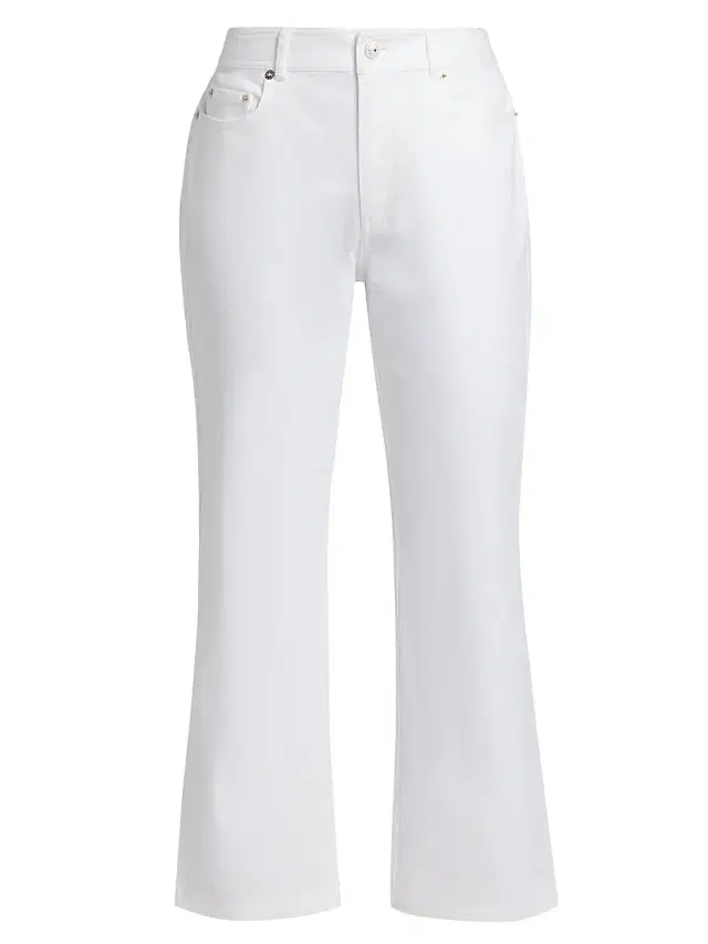 Women's Stevie Lace Pocket Crop Jeans - White