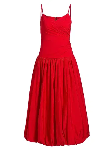Cinq à Sept Women's Fia Bubble Hem Midi-Dress - Goji Berry - Size 10 | Thumbnail 1 Cinq à Sept Women's Fia Bubble Hem Midi-Dress - Goji Berry - Size 10 | Thumbnail 1