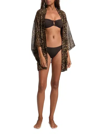 Nili Lotan Women's Kima Leopard-Print Silk Kimono-Style Cover-Up | Thumbnail 2 Nili Lotan Women's Kima Leopard-Print Silk Kimono-Style Cover-Up | Thumbnail 2