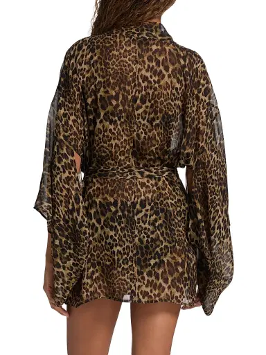Nili Lotan Women's Kima Leopard-Print Silk Kimono-Style Cover-Up | Thumbnail 5 Nili Lotan Women's Kima Leopard-Print Silk Kimono-Style Cover-Up | Thumbnail 5