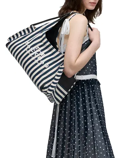 Marc Jacobs Women's The Stripe Canvas Belted Sack Bag | Thumbnail 2