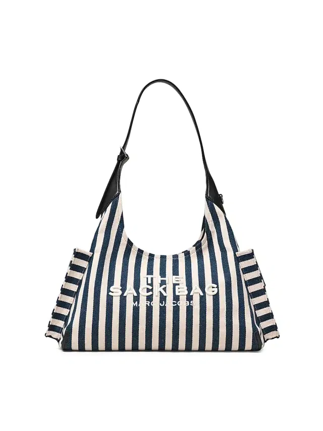 Women's The Stripe Canvas Belted Sack Bag - Blue Sea Multi
