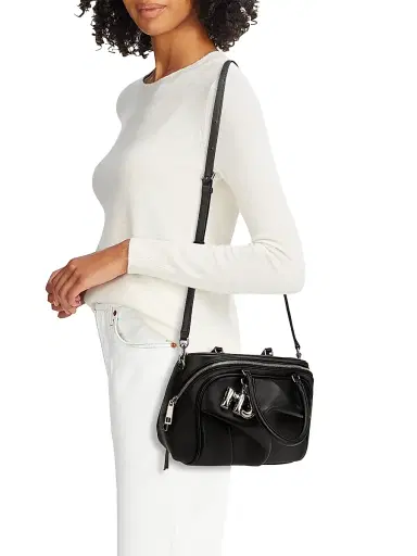 Marc Jacobs Women's The Small Wave Leather Top Handle Bag - Black | Thumbnail 3 Marc Jacobs Women's The Small Wave Leather Top Handle Bag - Black | Thumbnail 3