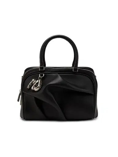 Marc Jacobs Women's The Small Wave Leather Top Handle Bag - Black | Thumbnail 1 Marc Jacobs Women's The Small Wave Leather Top Handle Bag - Black | Thumbnail 1