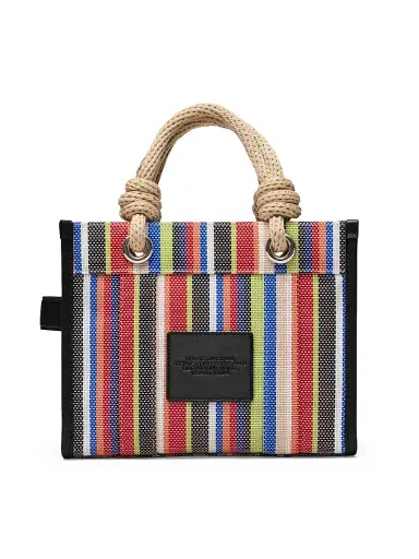 Marc Jacobs Women's The Stripe Mesh Small Tote Bag - Red Multi | Thumbnail 4