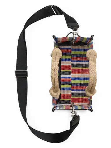 Marc Jacobs Women's The Stripe Mesh Small Tote Bag - Red Multi | Thumbnail 6