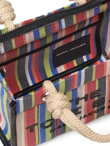 Marc Jacobs Women's The Stripe Mesh Small Tote Bag - Red Multi | Thumbnail 8