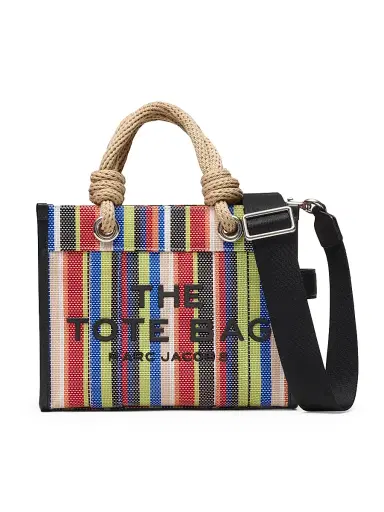 Marc Jacobs Women's The Stripe Mesh Small Tote Bag - Red Multi | Thumbnail 1