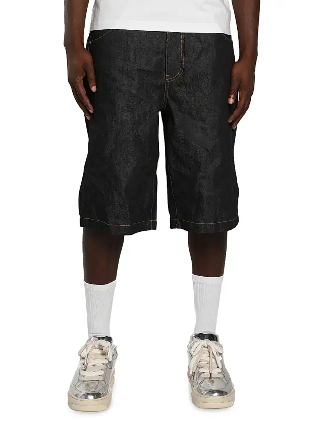 Men's Denim Straight-Leg Shorts - Dark Indigo