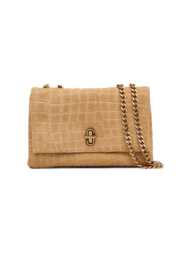 Marc Jacobs Women's The Suede Croc Dual Convertible Shoulder Bag - Sahara