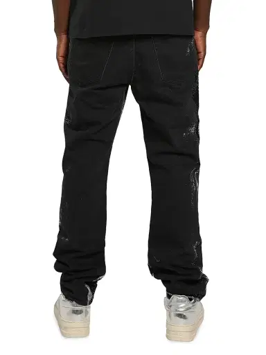 Purple Brand Men's Digital Palm Print Straight-Leg Jeans - Black - Size 38 | Thumbnail 2 Purple Brand Men's Digital Palm Print Straight-Leg Jeans - Black - Size 38 | Thumbnail 2