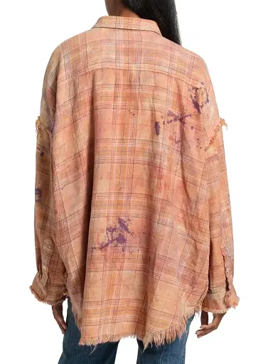 R13 Women's Shredded Seam Plaid Shirt | Thumbnail 5 R13 Women's Shredded Seam Plaid Shirt | Thumbnail 5