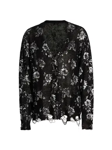 R13 Women's Rose-Print Cotton Boyfriend Cardigan | Thumbnail 1 R13 Women's Rose-Print Cotton Boyfriend Cardigan | Thumbnail 1