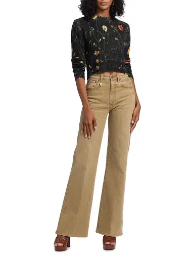R13 Women's Floral Cashmere Top - Multicolor Floral | Thumbnail 2 R13 Women's Floral Cashmere Top - Multicolor Floral | Thumbnail 2