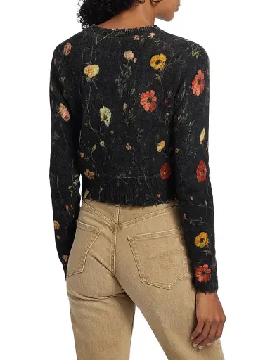 R13 Women's Floral Cashmere Top - Multicolor Floral | Thumbnail 5 R13 Women's Floral Cashmere Top - Multicolor Floral | Thumbnail 5