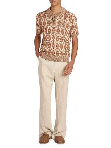 AMIRI Men's Striped Linen-Blend Tailored Pants - Alabaster - Size 32 | Thumbnail 2 AMIRI Men's Striped Linen-Blend Tailored Pants - Alabaster - Size 32 | Thumbnail 2
