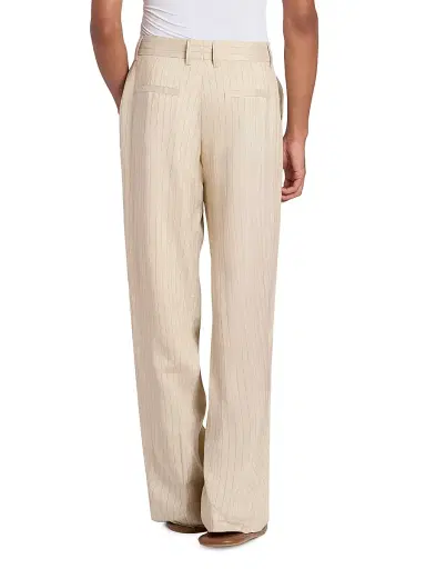 AMIRI Men's Striped Linen-Blend Tailored Pants - Alabaster - Size 32 | Thumbnail 5 AMIRI Men's Striped Linen-Blend Tailored Pants - Alabaster - Size 32 | Thumbnail 5