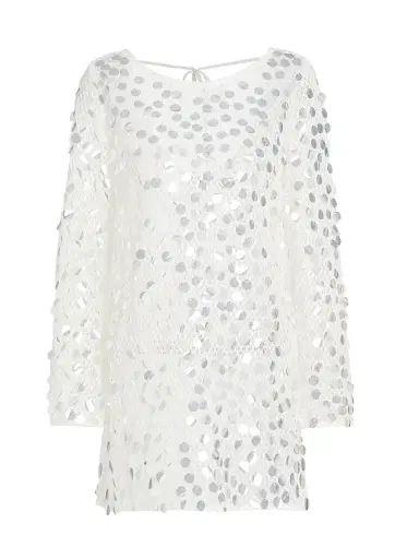 Milly Women's Paillette Sequined Crochet Cover-Up Minidress | Thumbnail 1 Milly Women's Paillette Sequined Crochet Cover-Up Minidress | Thumbnail 1