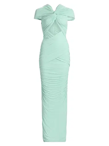 Ronny Kobo Women's Nasha Ruched Sheath Maxi Dress - Fern - Size XL | Thumbnail 1