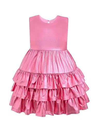 Mimi Tutu Little Girl's & Girl's Satin Ruffle Party Dress - Pink | Thumbnail 1
