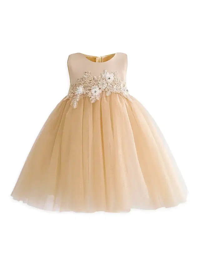 Baby Girl's Zinara Dress - Champagne 24 Months