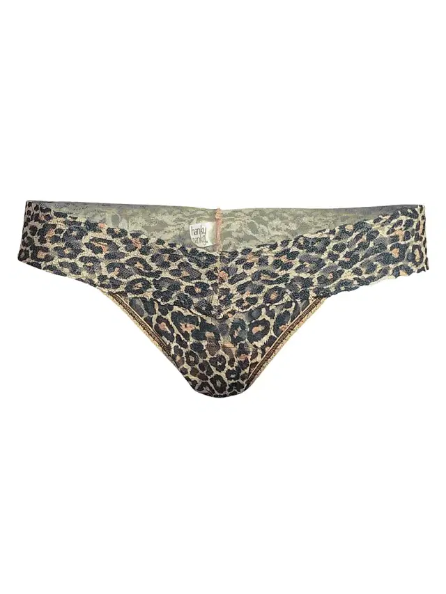 Hanky Panky Women's Classic Leopard Lace Low-Rise Thong