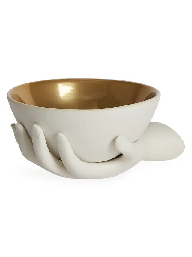 Jonathan Adler Muse Eve Porcelain Accent Bowl - White