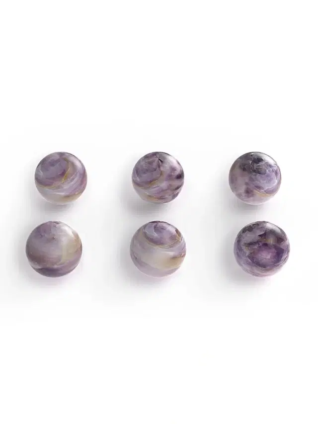 ANNA New York Six-Piece Flourite Wine Gems - Purple