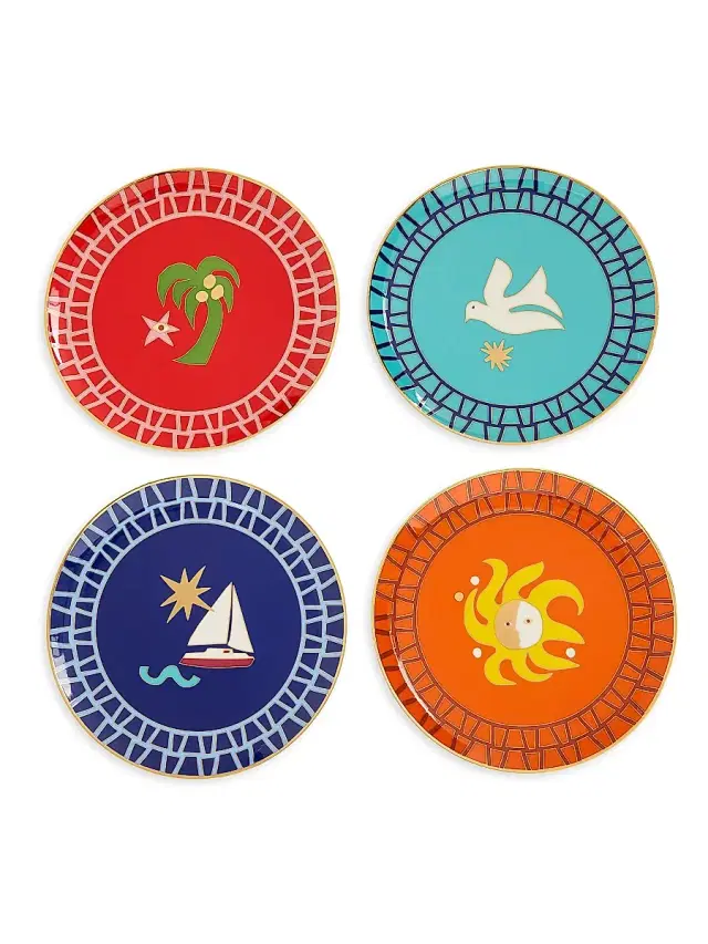 Jonathan Adler Playa 4-Piece Small Plates Set