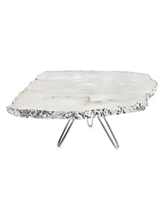 ANNA New York Torta Crystal & Pure Silver Cake Plate