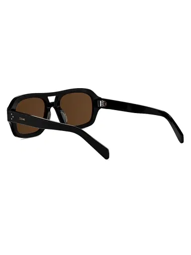 Celine Men's 3 Dots 53MM Pilot Sunglasses - Black Brown | Thumbnail 4
