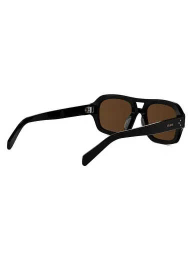 Celine Men's 3 Dots 53MM Pilot Sunglasses - Black Brown | Thumbnail 6