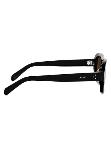 Celine Men's 3 Dots 53MM Pilot Sunglasses - Black Brown | Thumbnail 7