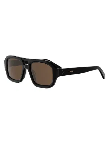 Celine Men's 3 Dots 53MM Pilot Sunglasses - Black Brown | Thumbnail 1