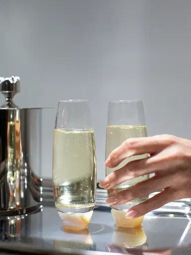 Anna New York Elevo Smoke 2-Piece Champagne Glass Set | Thumbnail 2 Anna New York Elevo Smoke 2-Piece Champagne Glass Set | Thumbnail 2