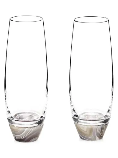 Anna New York Elevo Smoke 2-Piece Champagne Glass Set | Thumbnail 1 Anna New York Elevo Smoke 2-Piece Champagne Glass Set | Thumbnail 1