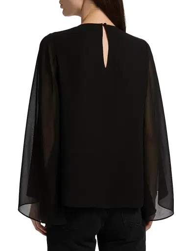 Ungaro Women's Nastasia Sequined Chiffon Blouse - Black - Size XXL | Thumbnail 5