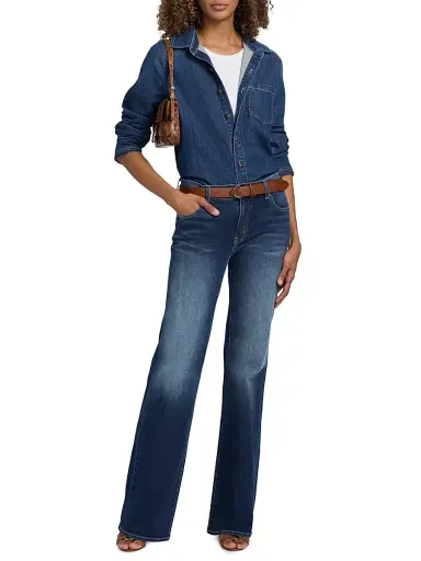 Kobi Halperin Women's Eden Denim Low-Rise Flared Jeans | Thumbnail 2 Kobi Halperin Women's Eden Denim Low-Rise Flared Jeans | Thumbnail 2